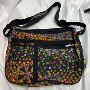 GAL Colorful Floral Print Canvas Purse